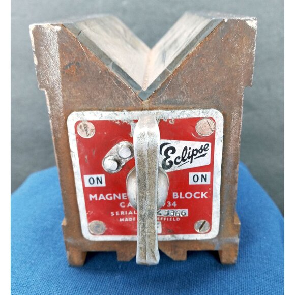 Eclipse Other - Vintage Eclipse 4" Magnetic Machinist Tool Angle V Block Drill Mill Cat. No. 934